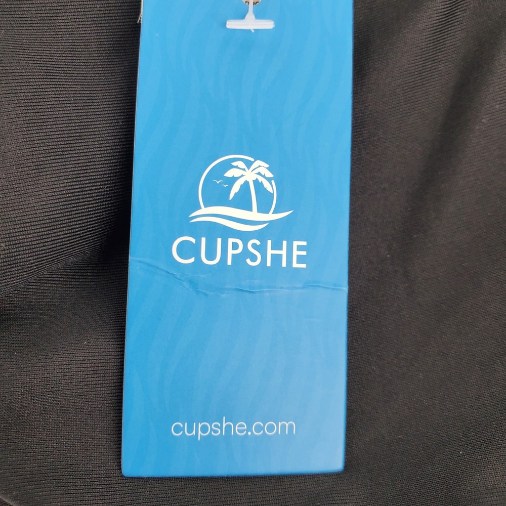 Cupshe Blue Ribbed Twist Front Bikini Top Large Adjustable Straps Padded Lined - Picture 7 of 9